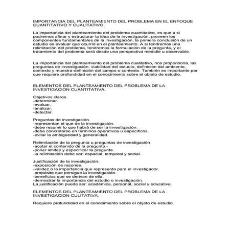 Planteamiento del problema