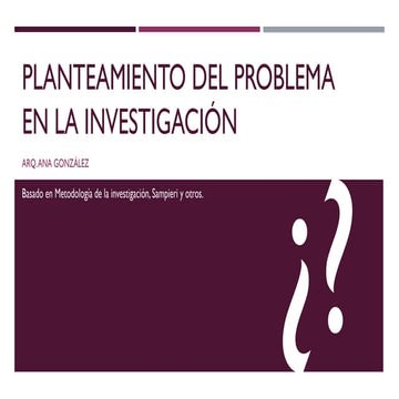 Planteamiento del problema