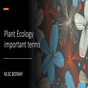 Plant Ecology (important terms) [Part-2]