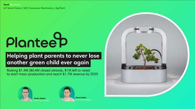 Plantee Seed Pitch Deck for TC Pitch Deck Teardown