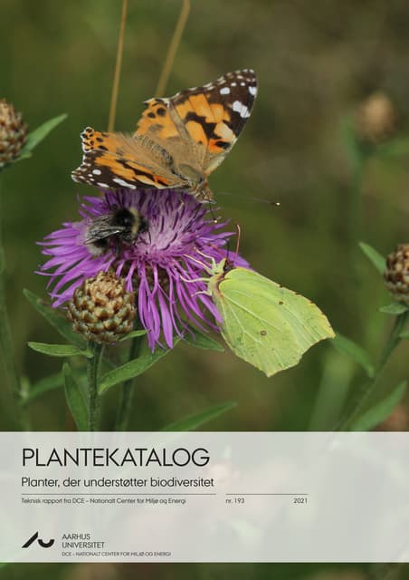Plantekatalog, planter der understøtter biodiversitet