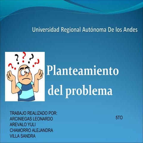 Plantemiento  del problema