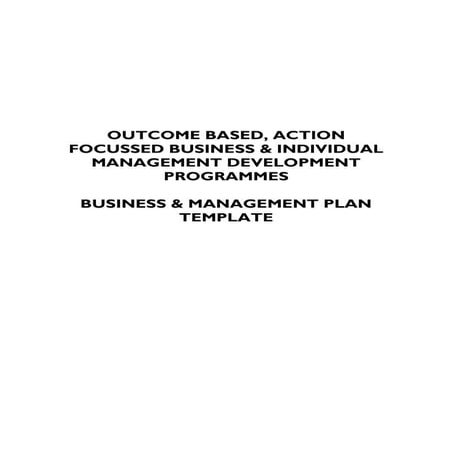 Business Plan Template
