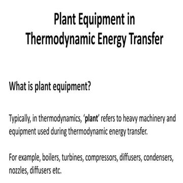 Plant Equipment in Thermodynamic Systems.pptx