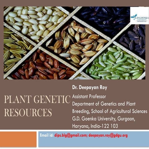 Plant Genetic Resources.pptx. pGR Resource