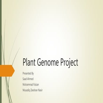 Plant genome project(aribidopsis)