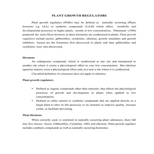 plant growth regulators for subject of plant physiology