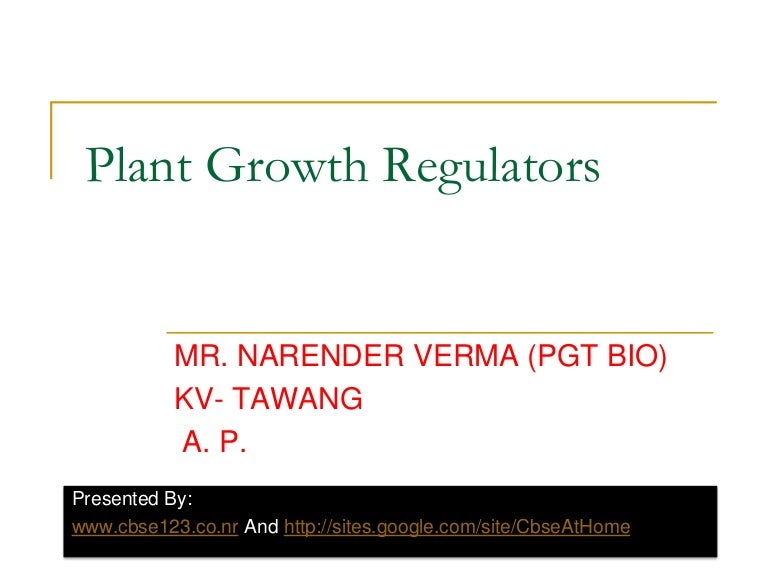 Plant growth regulators