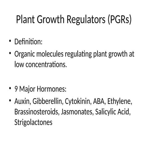 Comprehensive Overview of Plant Growth Regulators and Their Functions ...