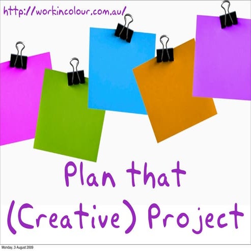 Creative Project Planning ideas