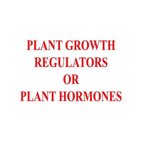 Plant hormones