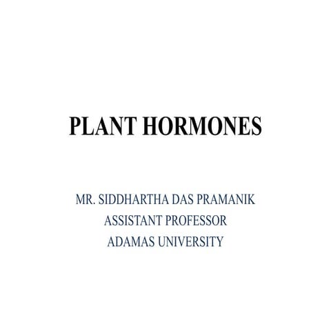 Plant hormones and responses