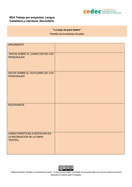 Plantilla "los burladores de paño"