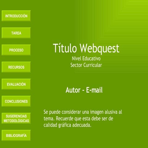 Plantilla  Webquest