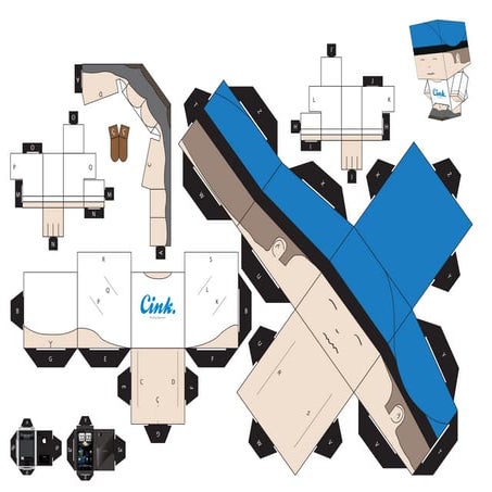 Plantilla caganer cubecraft