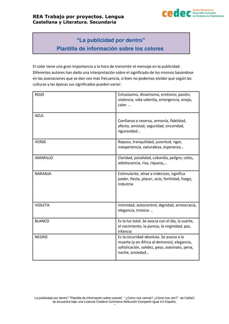 "Los colores en la publicidad"