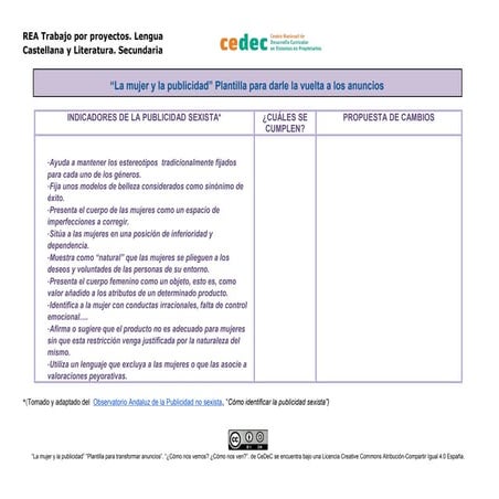 Plantilla para dar la vuelta a los anuncios