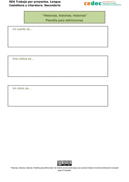Plantilla para definir tipos de his...