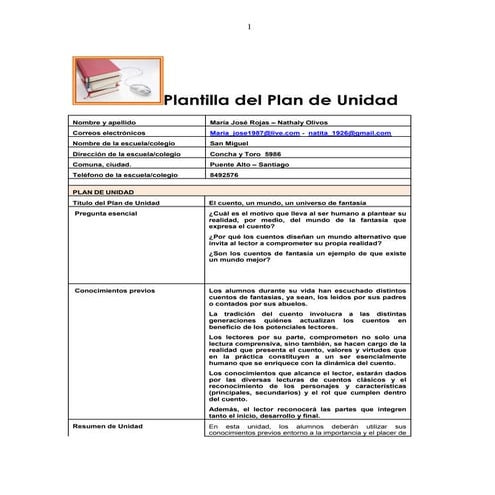 Plantilla de unidad