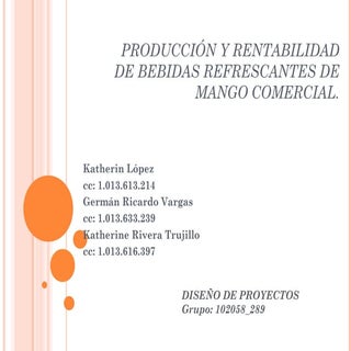 DISEÑO DE PROYECTOS