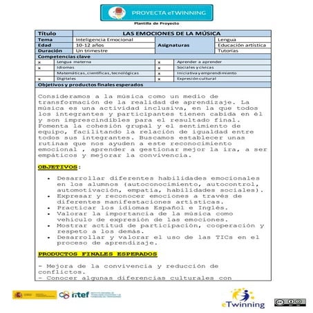 Proyecto eTwinning Emociones