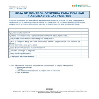 Hoja de control genérica para evalu...