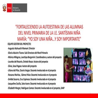 “FORTALECIENDO LA AUTOESTIMA DE LAS...