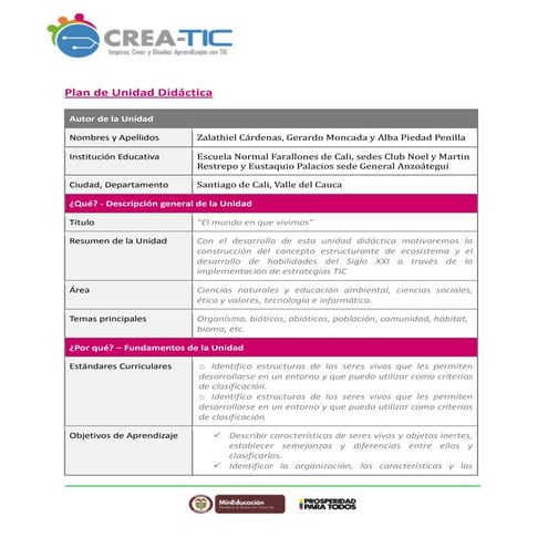 Plantilla unidad didactica