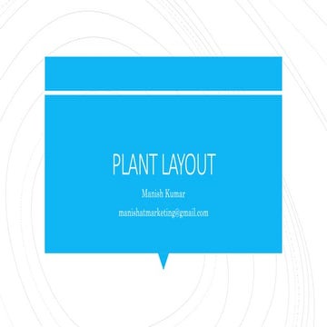 Plant layout