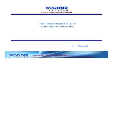 Plant maintenance in functioan perspective | PDF