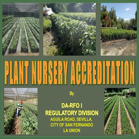 Plant nursery accreditation presentation,2018