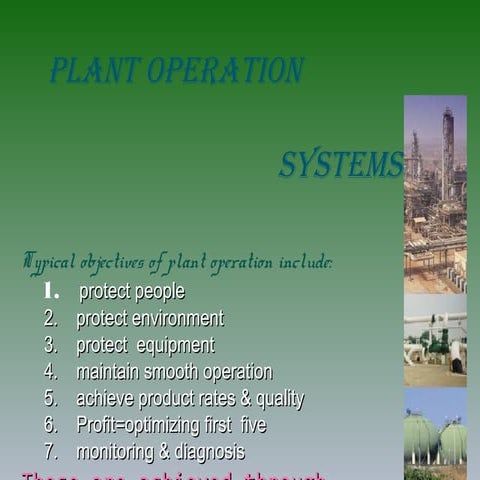 Plant operation systems