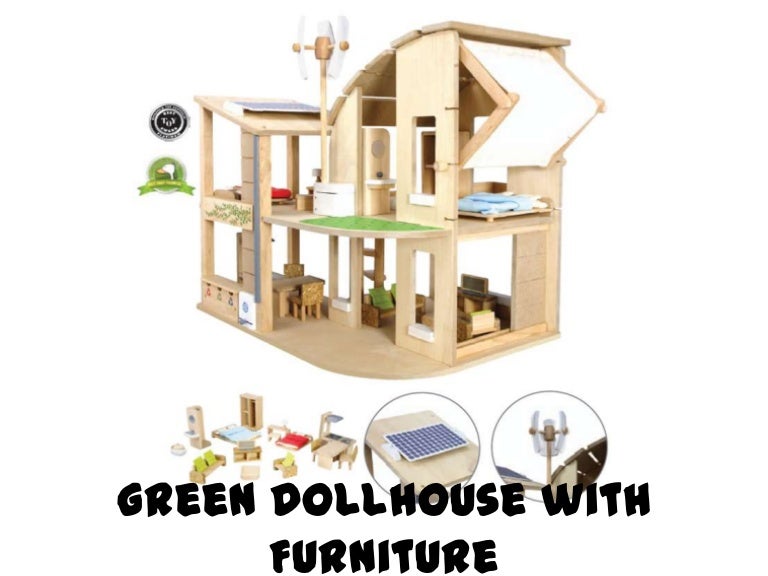 plan toys the green dollhouse with furniture