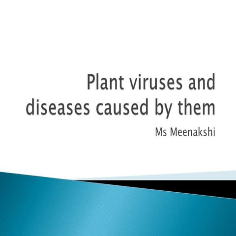 important Viral and Viroid diseases of plants | PPTX