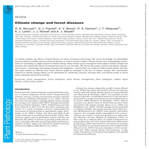 Climate change and forest diseases | PDF