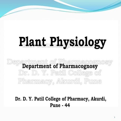 Plant physiology