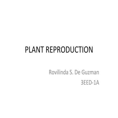 Plant reproduction