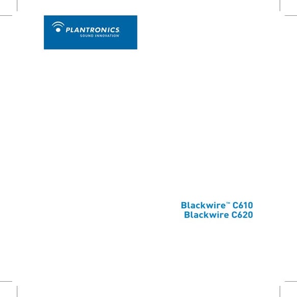 Plantronics black wire c610 c620 user guide | PDF