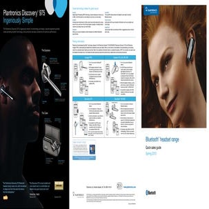 Plantronics bluetooth range spring 2010 | PDF