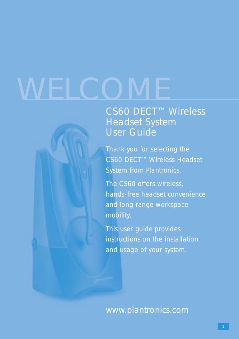 Plantronics Cs60 User Guide