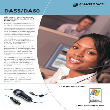 Plantronics da40 data sheet | PDF