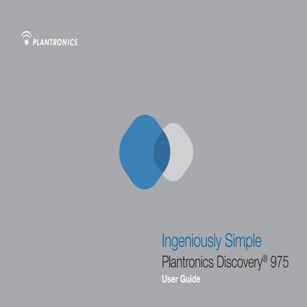 Plantronics discovery 975 user guide