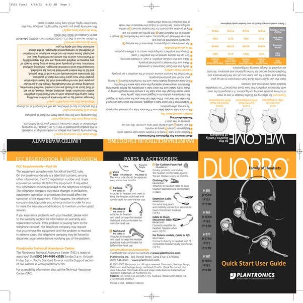 Plantronics duopro user guide