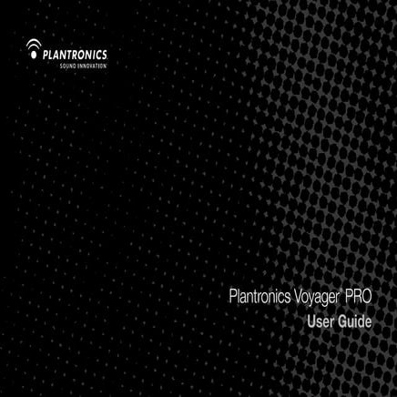 Plantronics Voyager Pro user guide