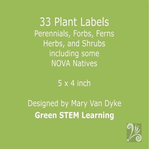33 Plant Signs 5 x 4 inch including NOVA Natives and other perennials, ferns,...