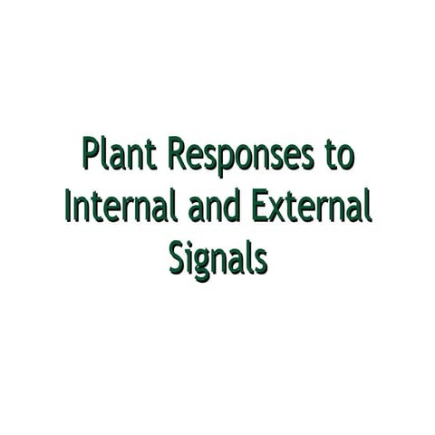 Plant stimuli and growth
