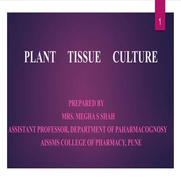 Plant tissue culture