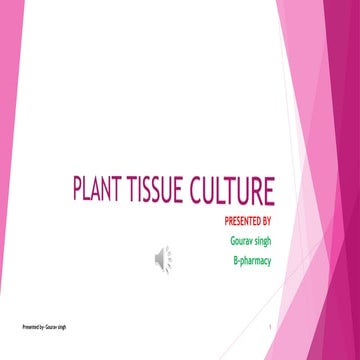 Plant tissue culture