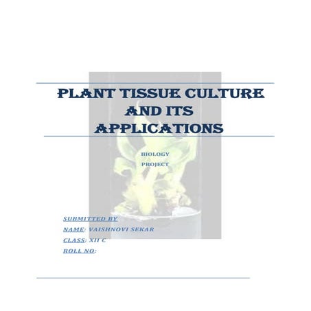 Plant tissue culture