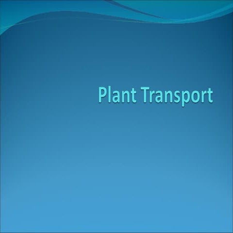 Plant transport ppt